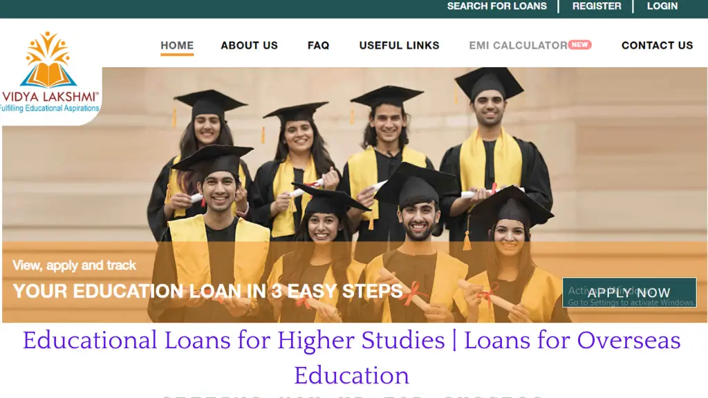 Educational Loans for Higher Studies